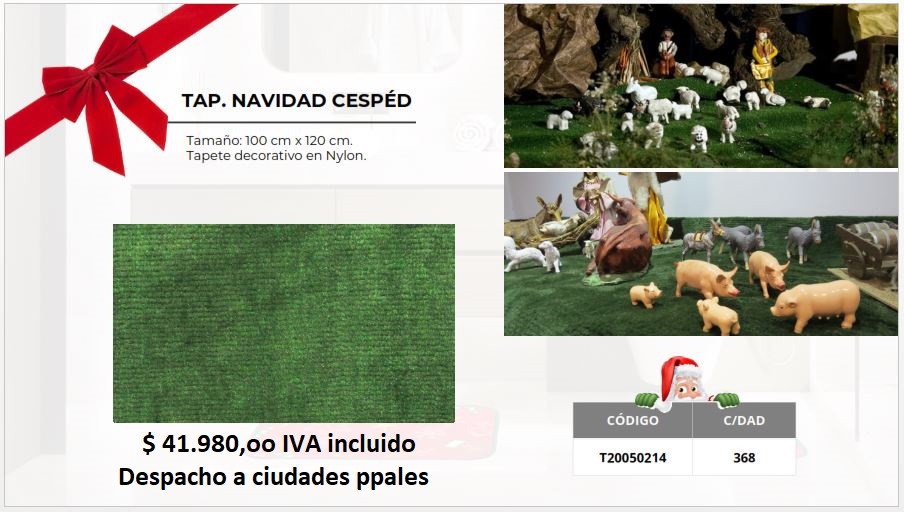 T20050214 TAPETA NAVIDAD CESPED con precio