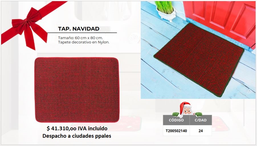 T200502140 TAPETE NAVIDAD con precio