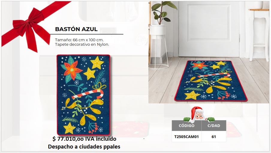T2505CAM01 BASTON AZUL con precio